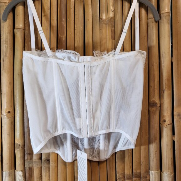 Dealmore Corset Top w/Spaghetti Straps Size Large White NEW - Picture 2 of 7
